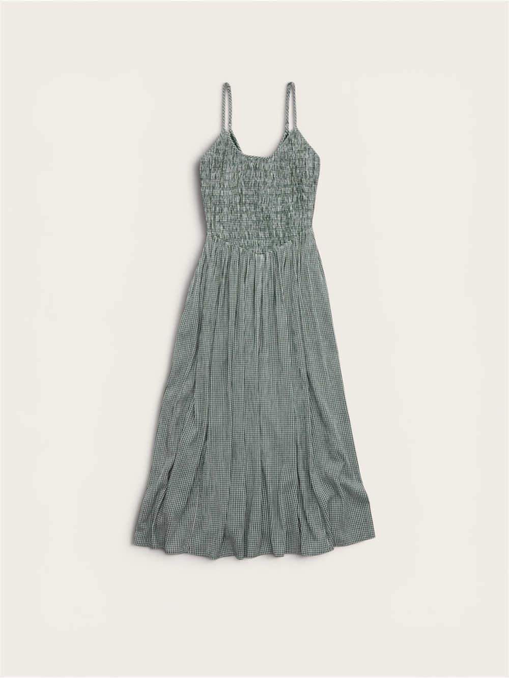 Aerie At The Barre Midi Dress: green gingham